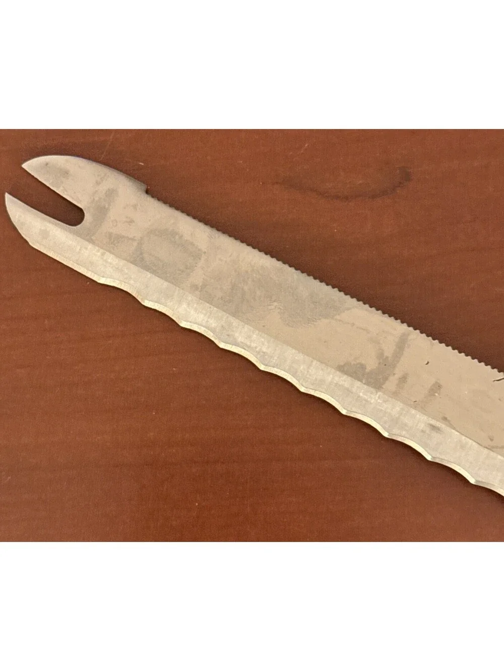 Vintage WONDER KNIFE Carving Knife Made in Japan 14 Inches Wooden Handle